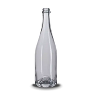 Champagneflaske / ciderflaske i klart glas – 0,75 L (til kombucha, kefir og cider)