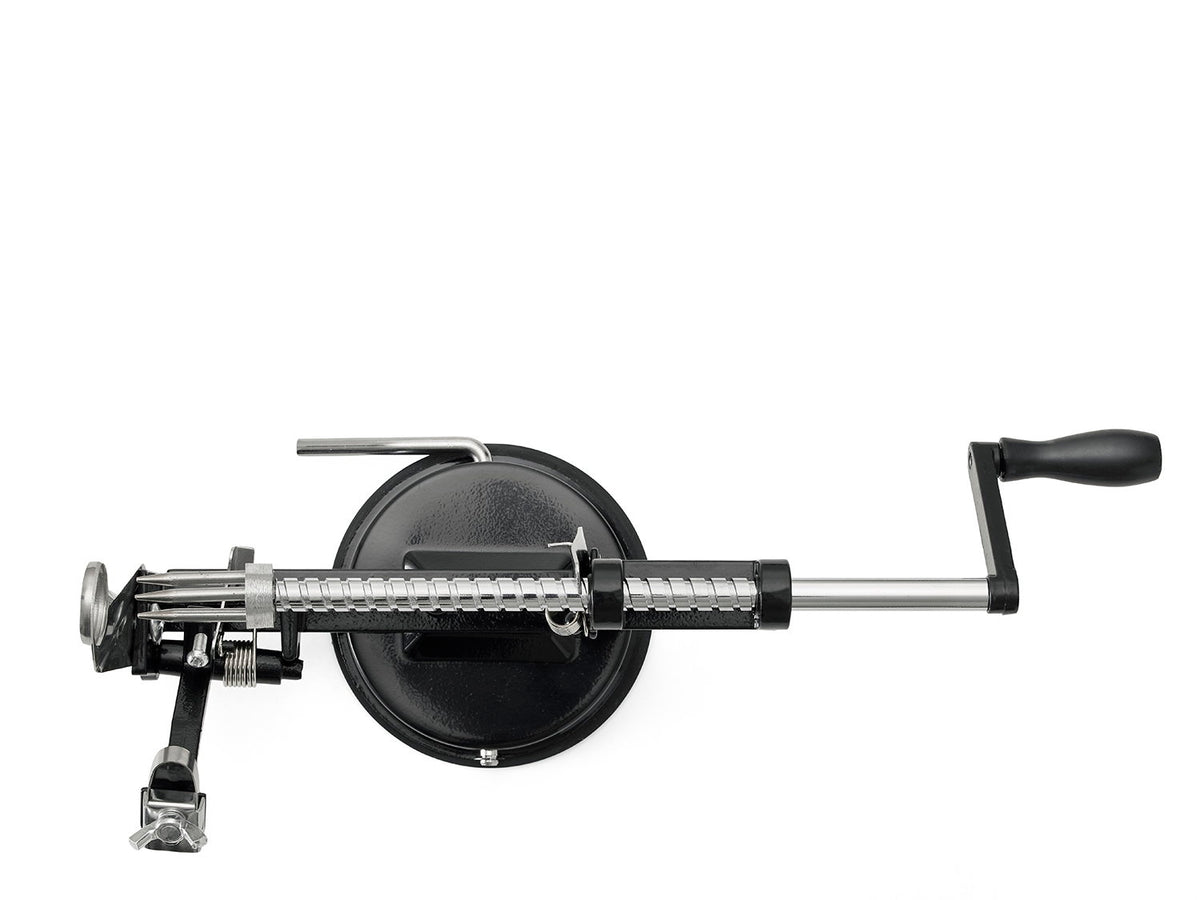Apple peeler / potato peeler with suction, black