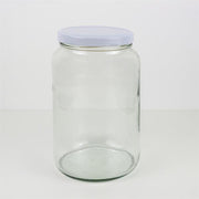Opbevaringsglas 1,7 liter – dekorativt glas med hvidt skruelåg til fermentering og syltning