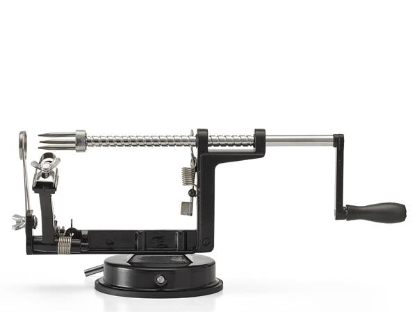 Apple peeler / potato peeler with suction, black