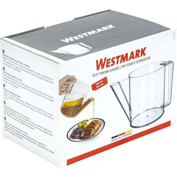Fettskillerkanne / oljeskillerkanne – Westmark fettseparator i plast, 1 liter