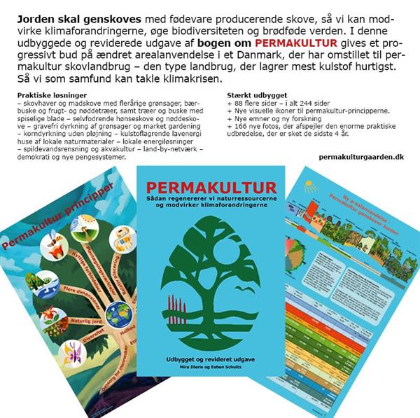 Bogen om permakultur (dansk bok) – bærekraftig dyrking og selvforsyning (Mira Illeris og Esben Schultz)
