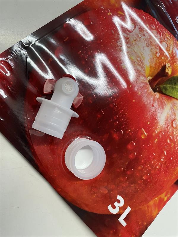 Pouch-up bag / stand-up pouch with apple motif, 3 litres. 150 pcs