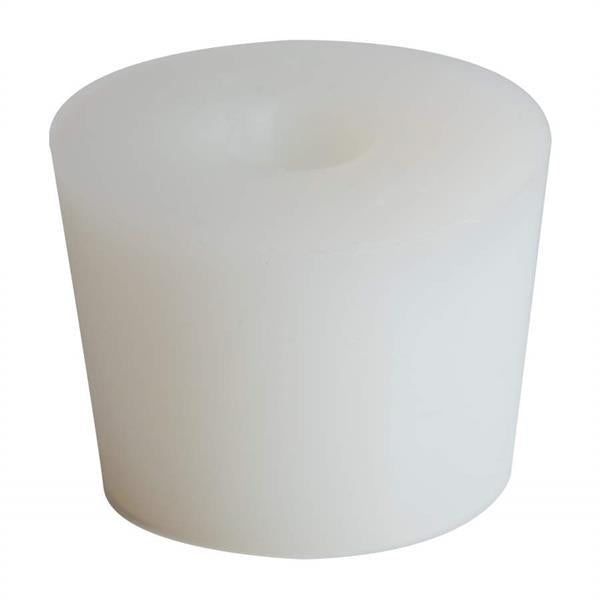 Silikoneprop med 17 mm hul til gærrør til gæringstanke. Bund 47 mm / Top 55 mm.