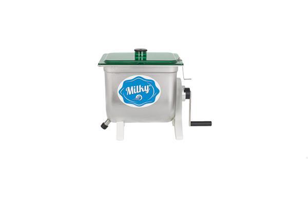 Butter churn, manual. Milky.