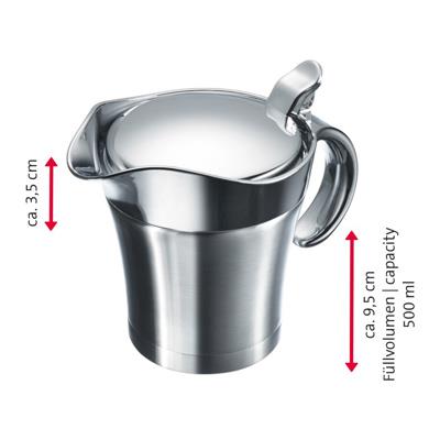 Thermo-Saucenkanne / Saucenkanne mit Deckel, Edelstahl, 0,5 Liter, 1 Stk.