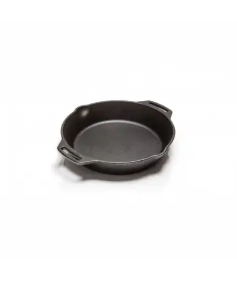 Gusseisenpfanne mit zwei Griffen für Lagerfeuer und Grill – Petromax FP25H, Ø25 cm